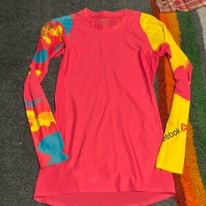 Reebok CrossFit l/s shirt pink blue like new size medium